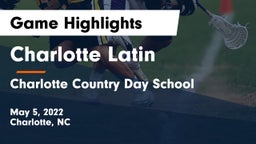 Charlotte Latin  vs Charlotte Country Day School Game Highlights - May 5, 2022