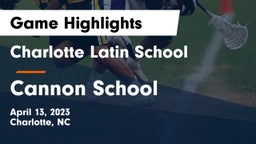 Charlotte Latin School vs Cannon School Game Highlights - April 13, 2023