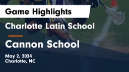 Charlotte Latin School vs Cannon School Game Highlights - May 2, 2024