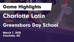 Charlotte Latin  vs Greensboro Day School Game Highlights - March 7, 2020