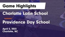 Charlotte Latin School vs Providence Day School Game Highlights - April 5, 2023