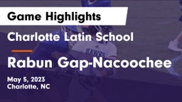 Charlotte Latin School vs Rabun Gap-Nacoochee  Game Highlights - May 5, 2023