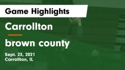 Carrollton  vs brown county Game Highlights - Sept. 23, 2021