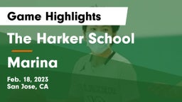The Harker School vs Marina  Game Highlights - Feb. 18, 2023