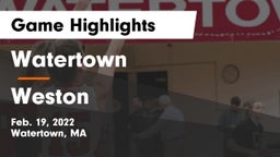 Watertown  vs Weston  Game Highlights - Feb. 19, 2022