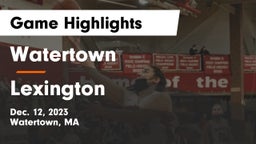 Watertown  vs Lexington  Game Highlights - Dec. 12, 2023