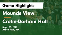 Mounds View  vs Cretin-Derham Hall  Game Highlights - Sept. 20, 2022
