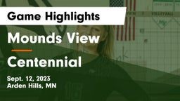 Mounds View  vs Centennial  Game Highlights - Sept. 12, 2023