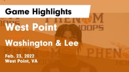West Point  vs Washington & Lee  Game Highlights - Feb. 23, 2022