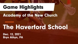 Academy of the New Church  vs The Haverford School Game Highlights - Dec. 12, 2021