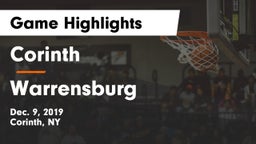 Corinth  vs Warrensburg  Game Highlights - Dec. 9, 2019