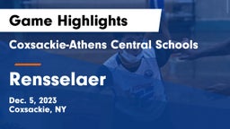 Coxsackie-Athens Central Schools vs Rensselaer  Game Highlights - Dec. 5, 2023