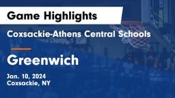 Coxsackie-Athens Central Schools vs Greenwich  Game Highlights - Jan. 10, 2024