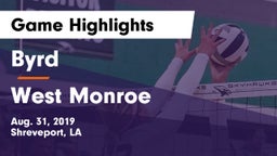 Byrd  vs West Monroe  Game Highlights - Aug. 31, 2019