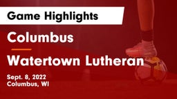 Columbus  vs Watertown Lutheran  Game Highlights - Sept. 8, 2022