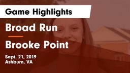 Broad Run  vs Brooke Point Game Highlights - Sept. 21, 2019