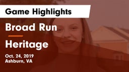 Broad Run  vs Heritage  Game Highlights - Oct. 24, 2019