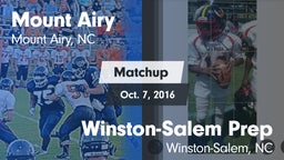 Matchup: Mount Airy High vs. Winston-Salem Prep  2016