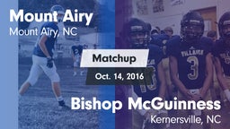 Matchup: Mount Airy High vs. Bishop McGuinness  2016