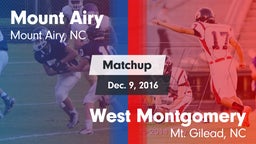 Matchup: Mount Airy High vs. West Montgomery  2016