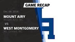 Recap: Mount Airy  vs. West Montgomery  2016