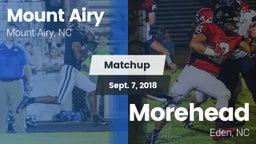 Matchup: Mount Airy High vs. Morehead  2018