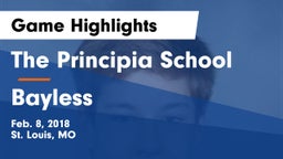 The Principia School vs Bayless  Game Highlights - Feb. 8, 2018