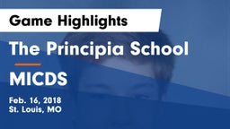 The Principia School vs MICDS Game Highlights - Feb. 16, 2018