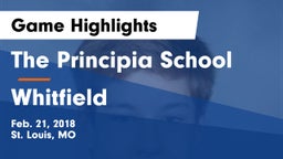 The Principia School vs Whitfield  Game Highlights - Feb. 21, 2018