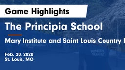 The Principia School vs Mary Institute and Saint Louis Country Day School Game Highlights - Feb. 20, 2020