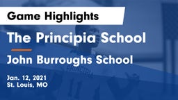 The Principia School vs John Burroughs School Game Highlights - Jan. 12, 2021