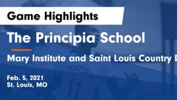 The Principia School vs Mary Institute and Saint Louis Country Day School Game Highlights - Feb. 5, 2021