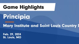Principia  vs Mary Institute and Saint Louis Country Day School Game Highlights - Feb. 29, 2024