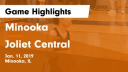 Minooka  vs Joliet Central  Game Highlights - Jan. 11, 2019