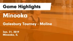 Minooka  vs Galesbury Tourney - Moline Game Highlights - Jan. 21, 2019