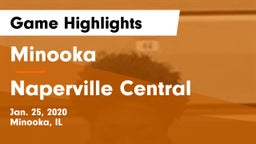 Minooka  vs Naperville Central  Game Highlights - Jan. 25, 2020
