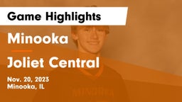 Minooka  vs Joliet Central  Game Highlights - Nov. 20, 2023
