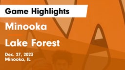 Minooka  vs Lake Forest  Game Highlights - Dec. 27, 2023