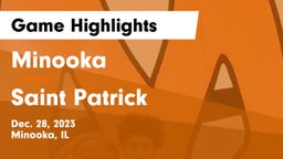 Minooka  vs Saint Patrick  Game Highlights - Dec. 28, 2023