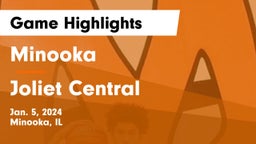 Minooka  vs Joliet Central  Game Highlights - Jan. 5, 2024