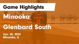 Minooka  vs Glenbard South  Game Highlights - Jan. 20, 2024