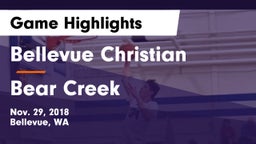 Bellevue Christian  vs Bear Creek Game Highlights - Nov. 29, 2018