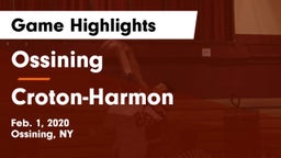 Ossining  vs Croton-Harmon  Game Highlights - Feb. 1, 2020