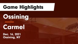 Ossining  vs Carmel  Game Highlights - Dec. 16, 2021