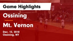 Ossining  vs Mt. Vernon Game Highlights - Dec. 12, 2018
