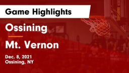 Ossining  vs Mt. Vernon  Game Highlights - Dec. 8, 2021