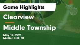 Clearview  vs Middle Township Game Highlights - May 10, 2023