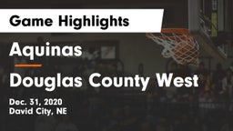 Aquinas  vs Douglas County West  Game Highlights - Dec. 31, 2020