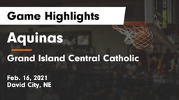 Aquinas  vs Grand Island Central Catholic Game Highlights - Feb. 16, 2021