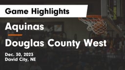Aquinas  vs Douglas County West  Game Highlights - Dec. 30, 2023